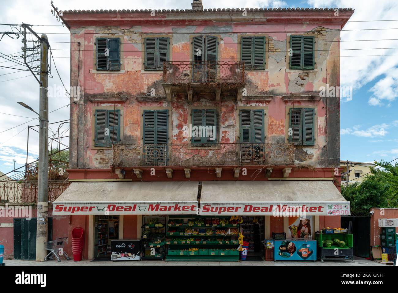 Super Deal Market, Μητροπολίτου Αθανασίου, Corfu, Stock Photo