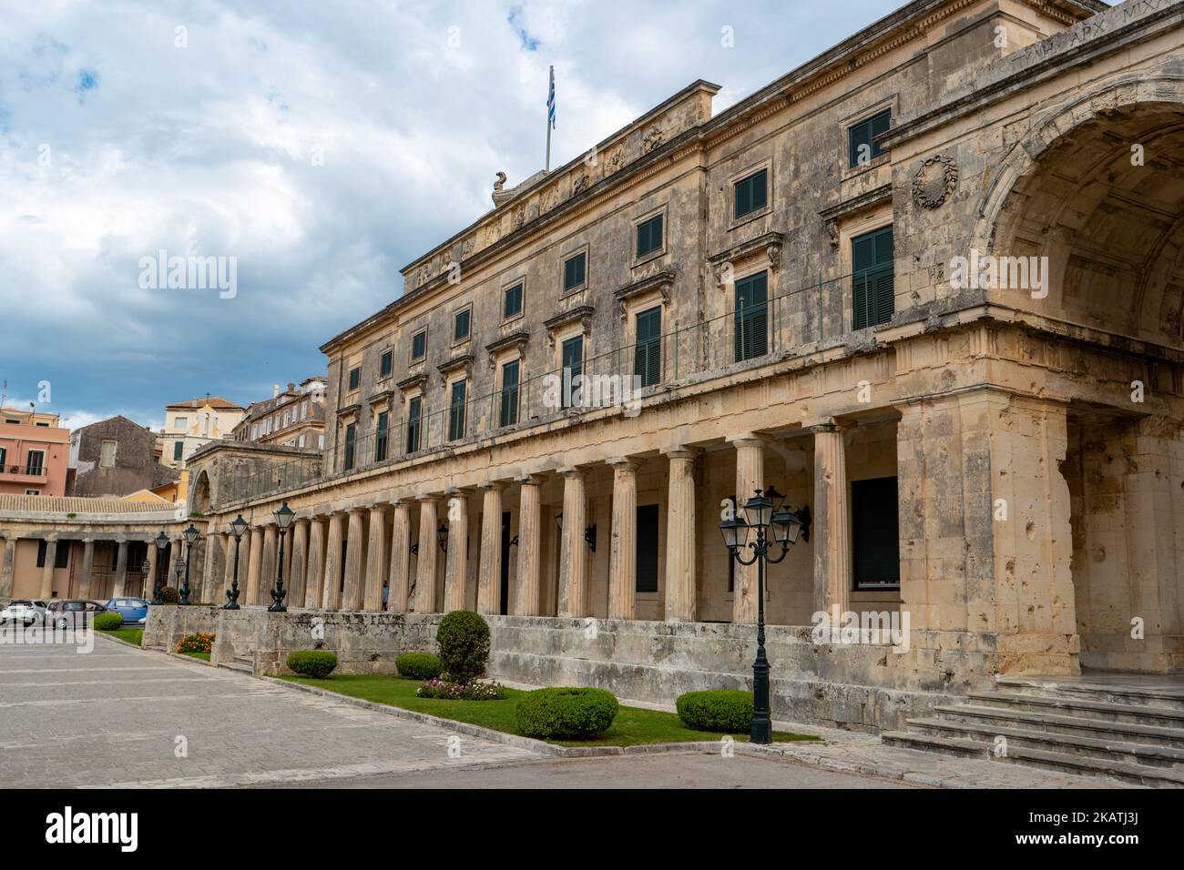 The Palace of St. Michael and St. Corfu, next to Corfu Museum of Asian Art Stock Photo