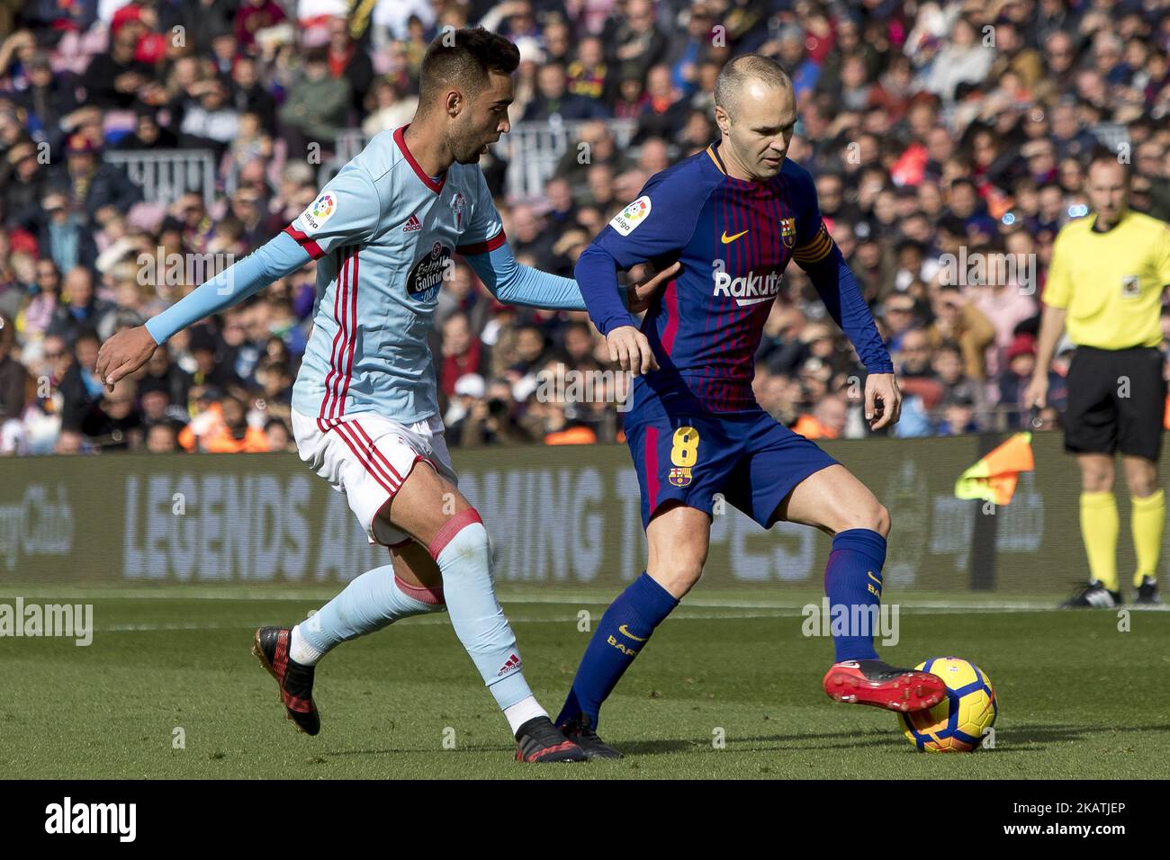 Andres Iniesta during the spanih league match between FC Barcelona and RC Celta de Vigo at the Camp Nou Stadium in Barcelona, Catalonia, Spain (Photo by Miquel Llop/NurPhoto) Stock Photo