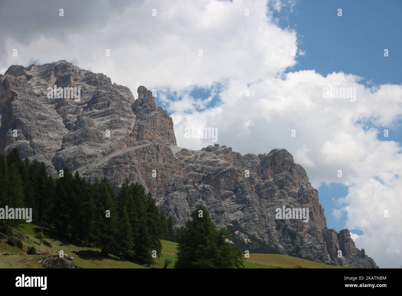 Outside Rocy A beautiful view of green trees and rocky mountains Stock Photo - Alamy