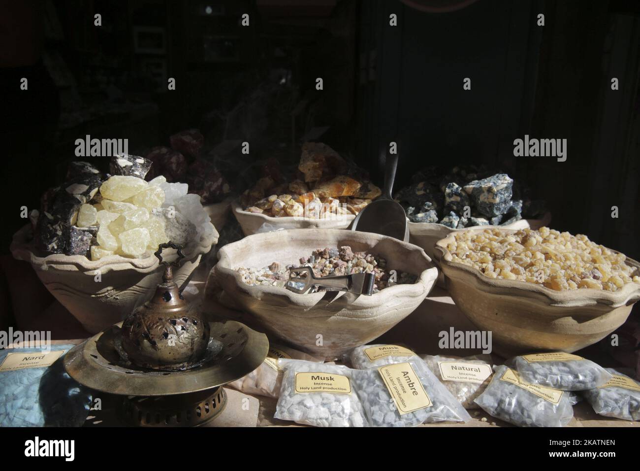 Various daily life and landscape images of the old city of Jerusalem ...