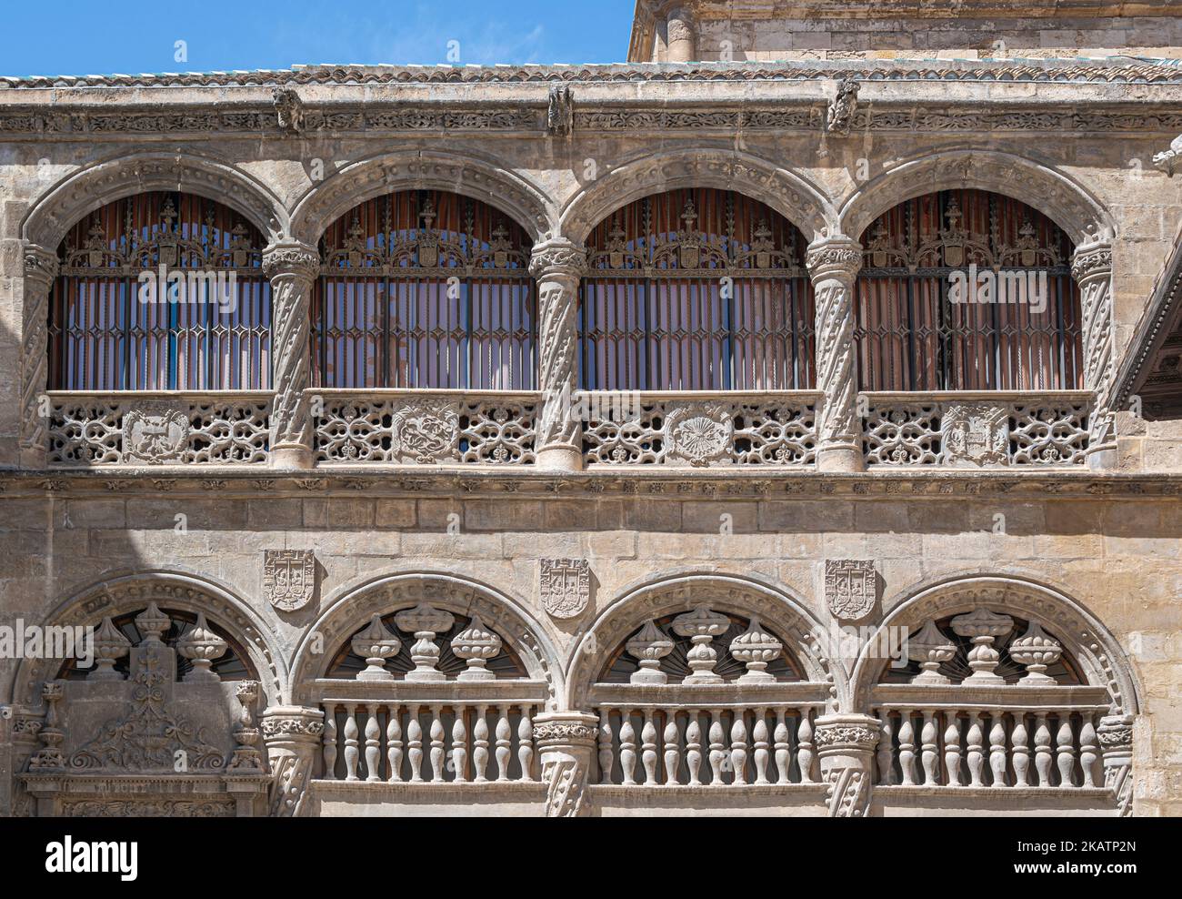 Arquitectura exterior de la capilla real en la catedral siglo XVI de Granada, EspaÃ±a Stock Photo