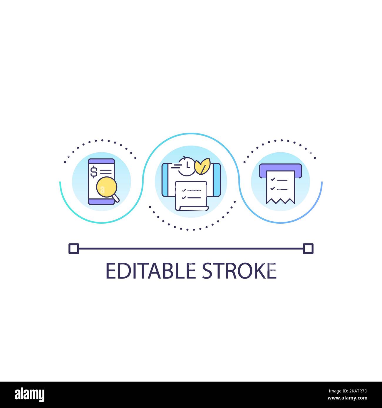 Electronic statement loop concept icon Stock Vector Image & Art Alamy