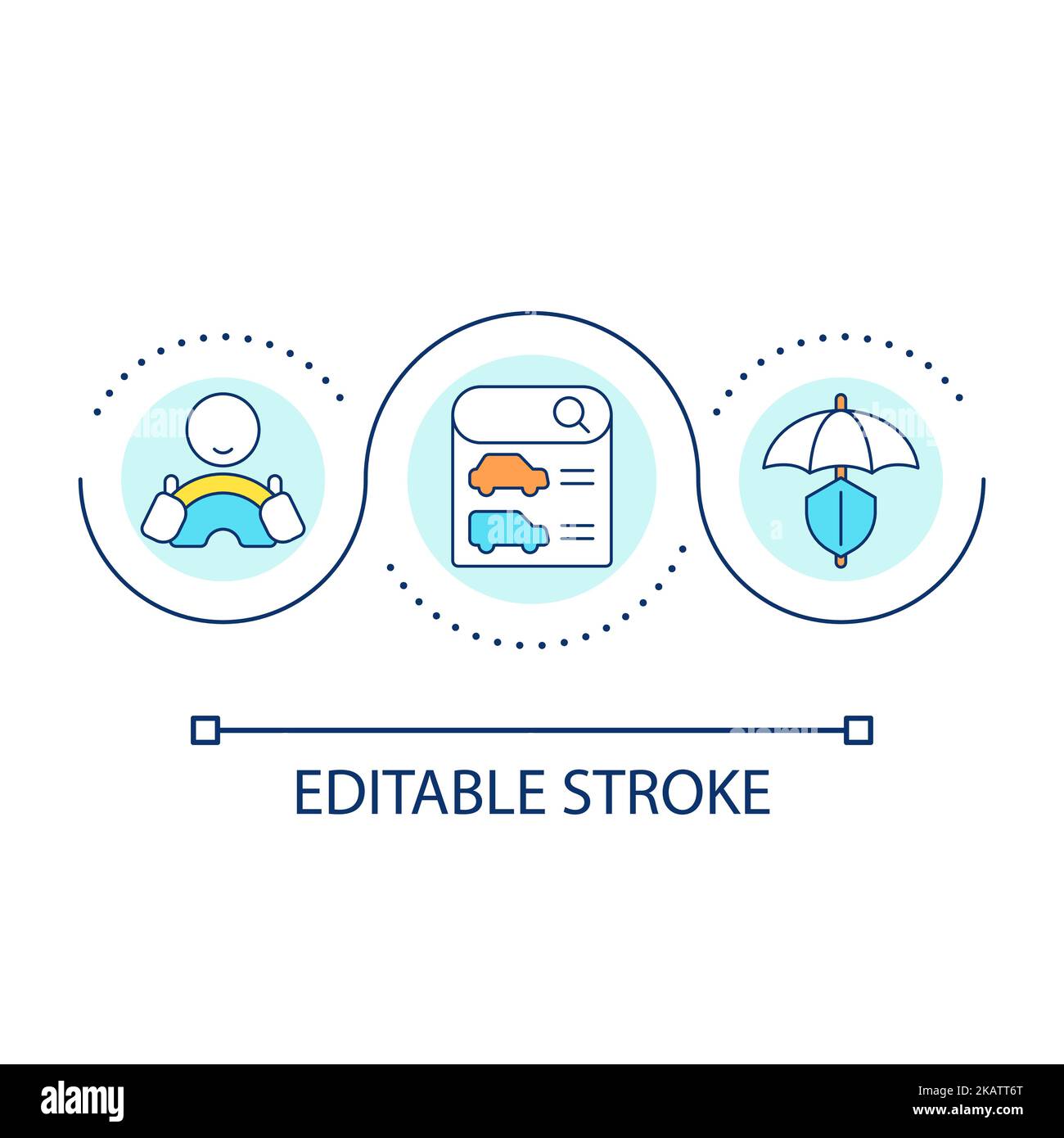 Car insurance loop concept icon Stock Vector Image & Art - Alamy