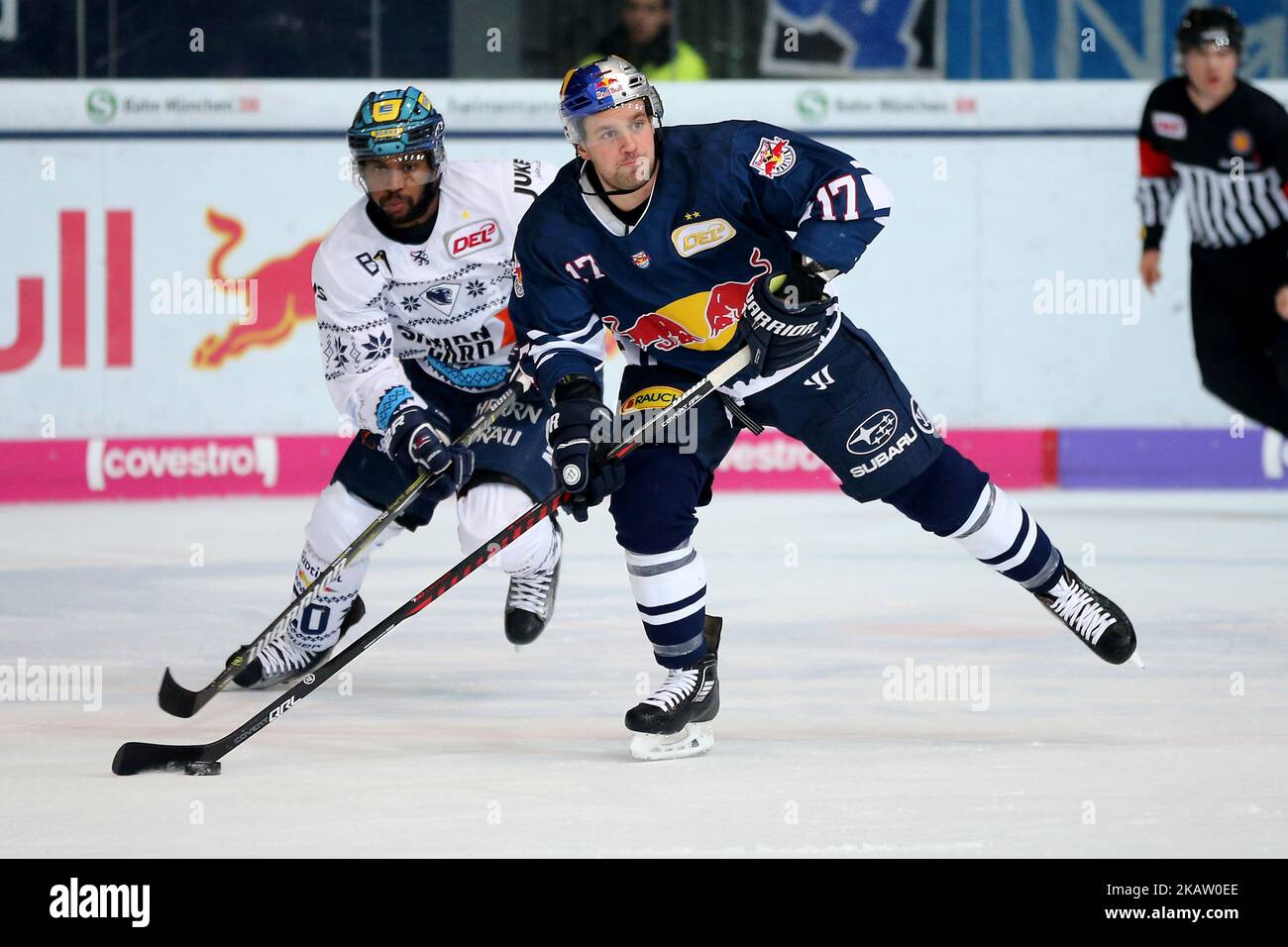 Brooks Macek of Red Bull Munich during 35th Gameday of German Ice