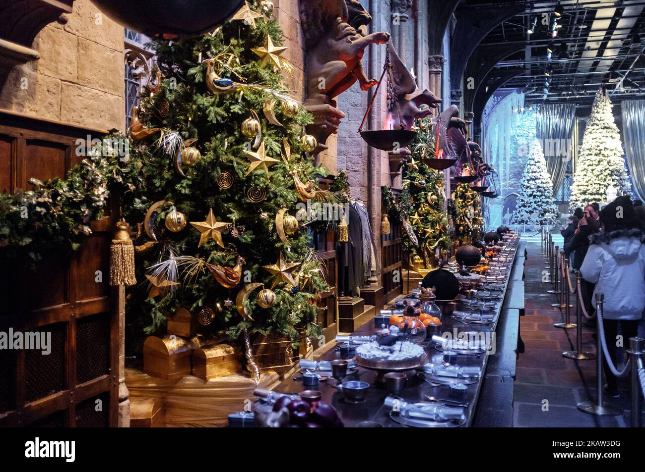 Great hall of Hogwarts at the Warner Bros' Harry Potter studio in