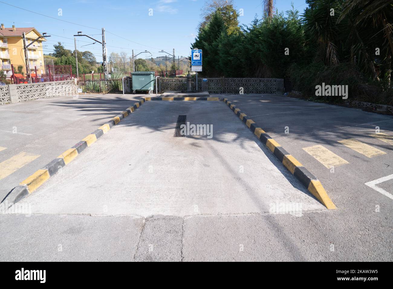 Service point for motorhome and campervan water and waste disposal at the Spanish aire in