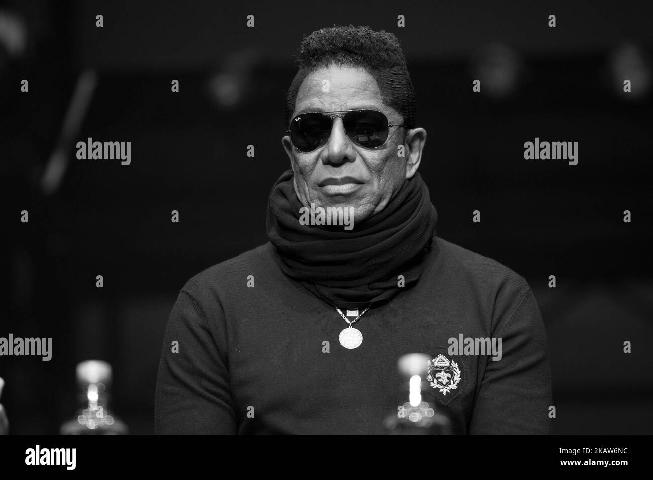 Jermaine Jackson attends the 'Forever' Michael Jackson show at 'Nuevo Apolo' theatre in Madrid on Jan 17, 2018 (Photo by Gabriel Maseda/NurPhoto) Stock Photo