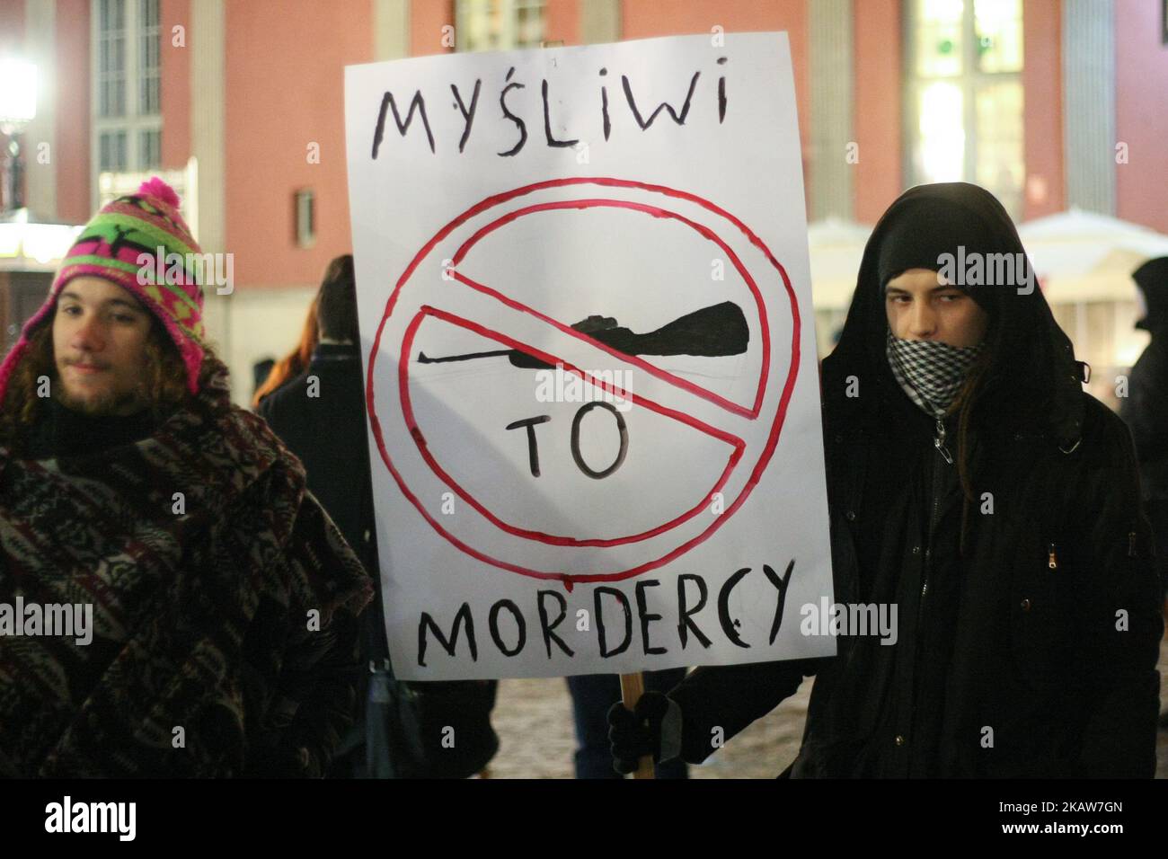 Hunters are murderers hi-res stock photography and images - Alamy