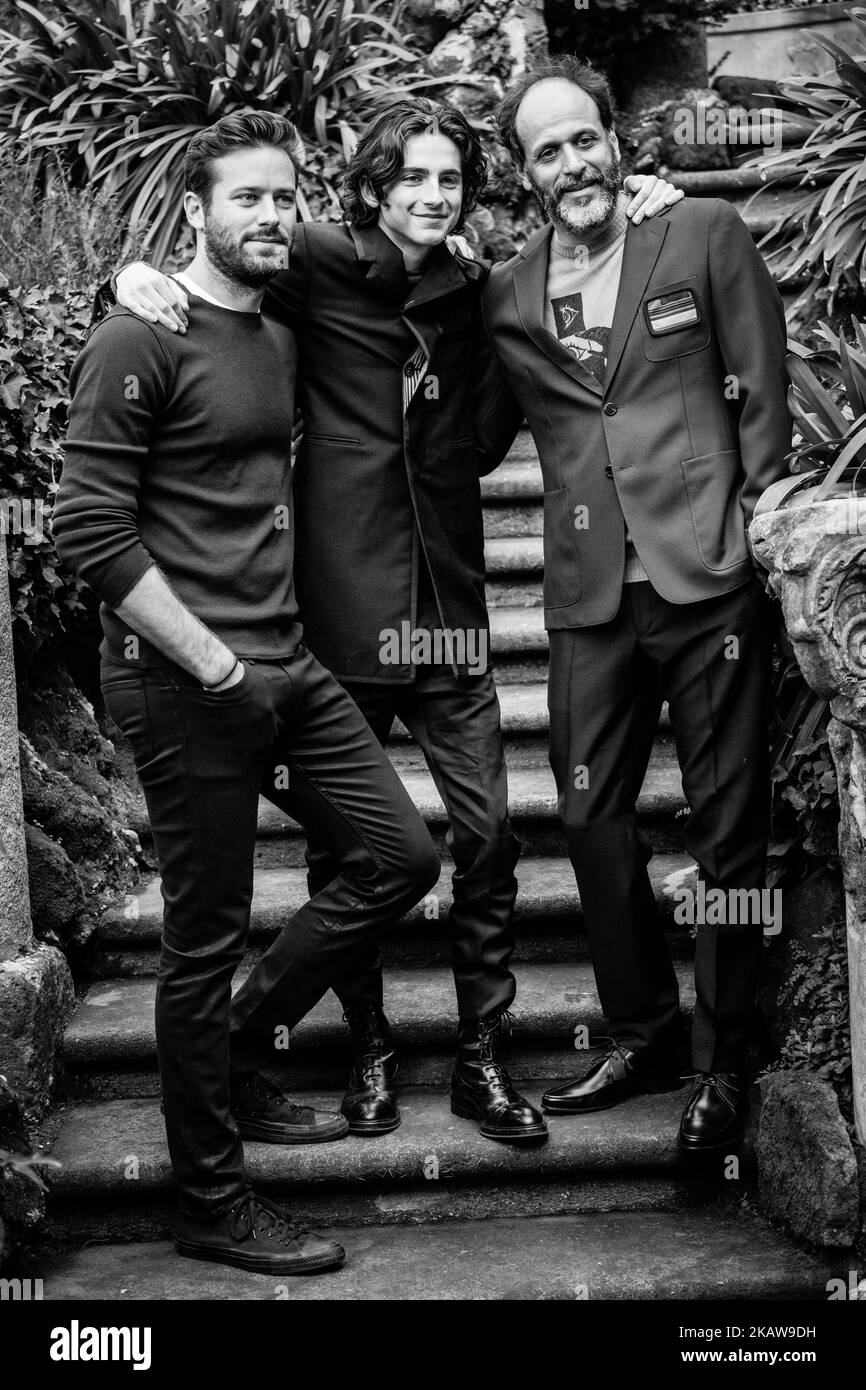 Timothee chalamet and armie hammer Black and White Stock Photos & Images -  Alamy