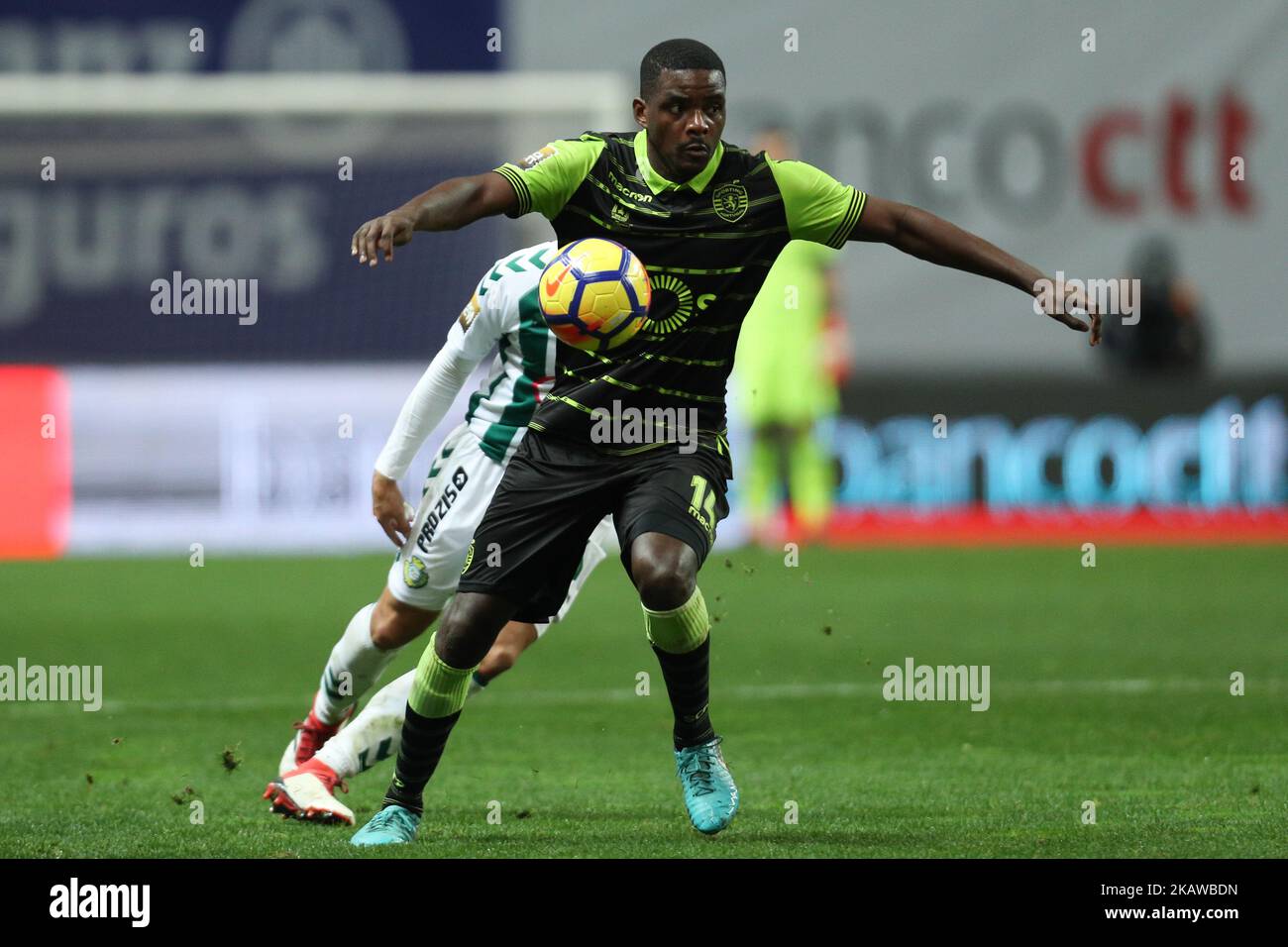 Sporting's Portuguese midfielder William Carvalho in action during the Portuguese League Cup 2017/18 Final, match between Vitoria FC and Sporting CP, at Municipal de Braga Stadium in Braga on January 27, 2018. (Photo by Paulo Oliveira / DPI / NurPhoto) Stock Photo