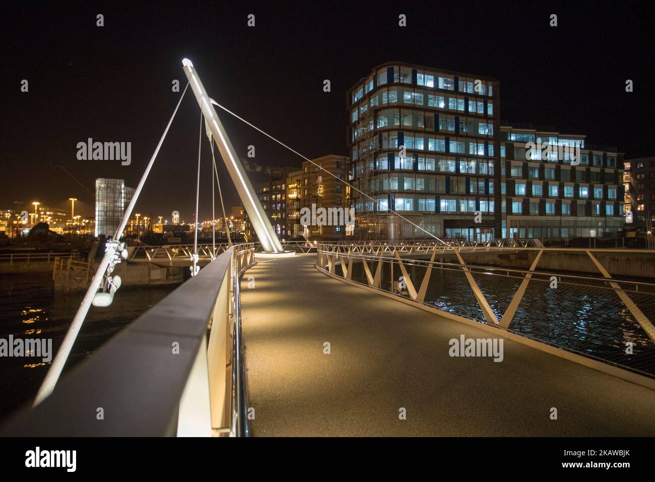 The new bridge at the junction Helsingborg Sweden Stock Photo