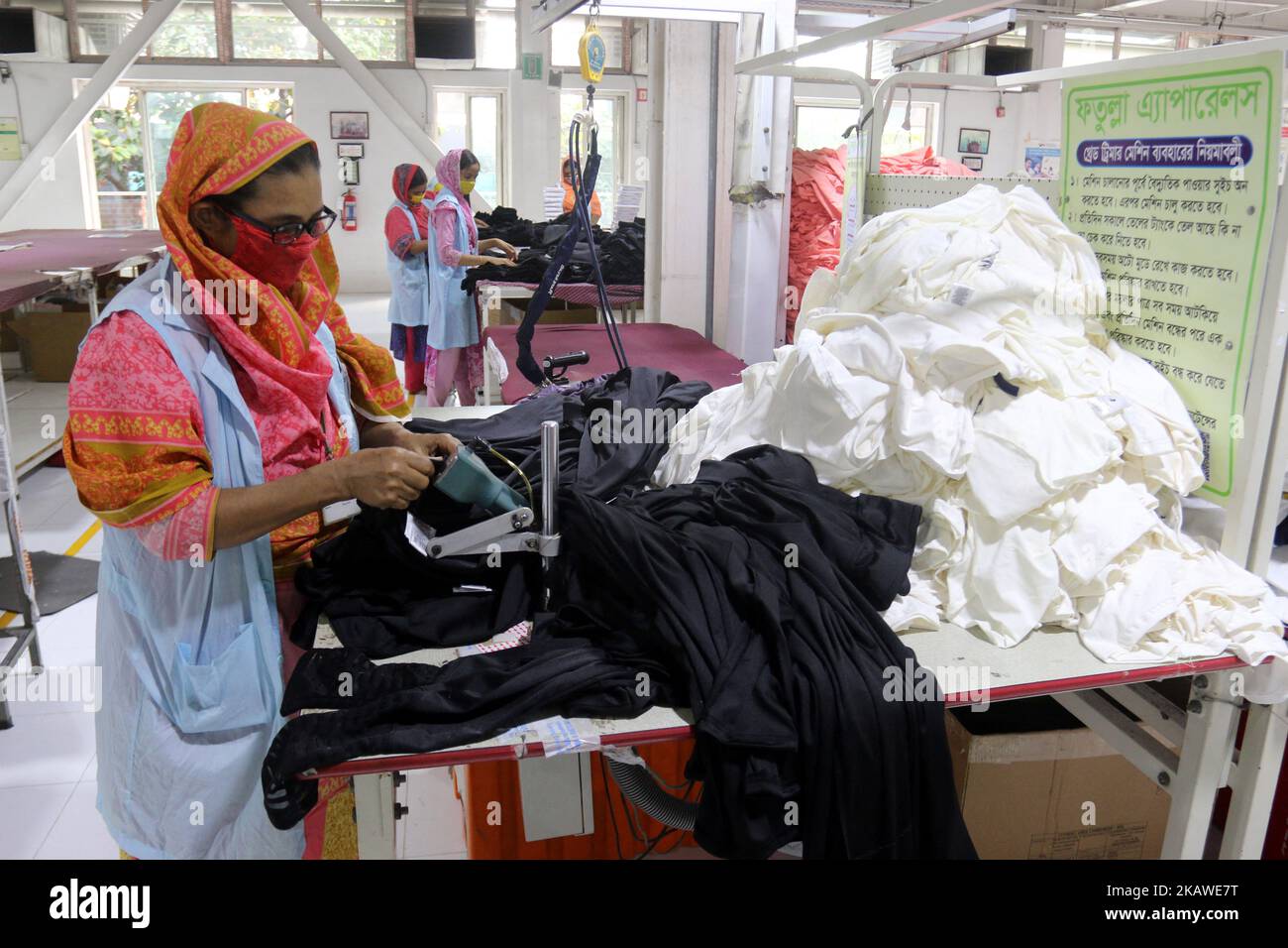 Dhaka, Bangladesh,On November 02, 2022. Bangladeshi worker works at a