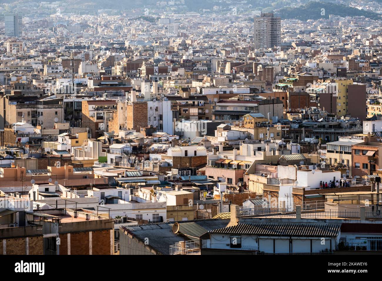 aerial view of buildings in the city of Barcelona Stock Photo - Alamy