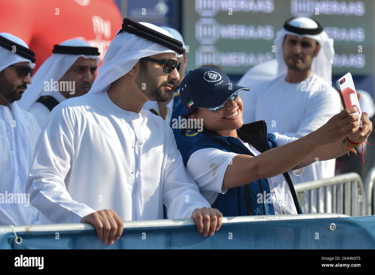 Sheikh Mansour Bin Mohammed Bin Rashid Al Maktoum (Left) seen at the ...