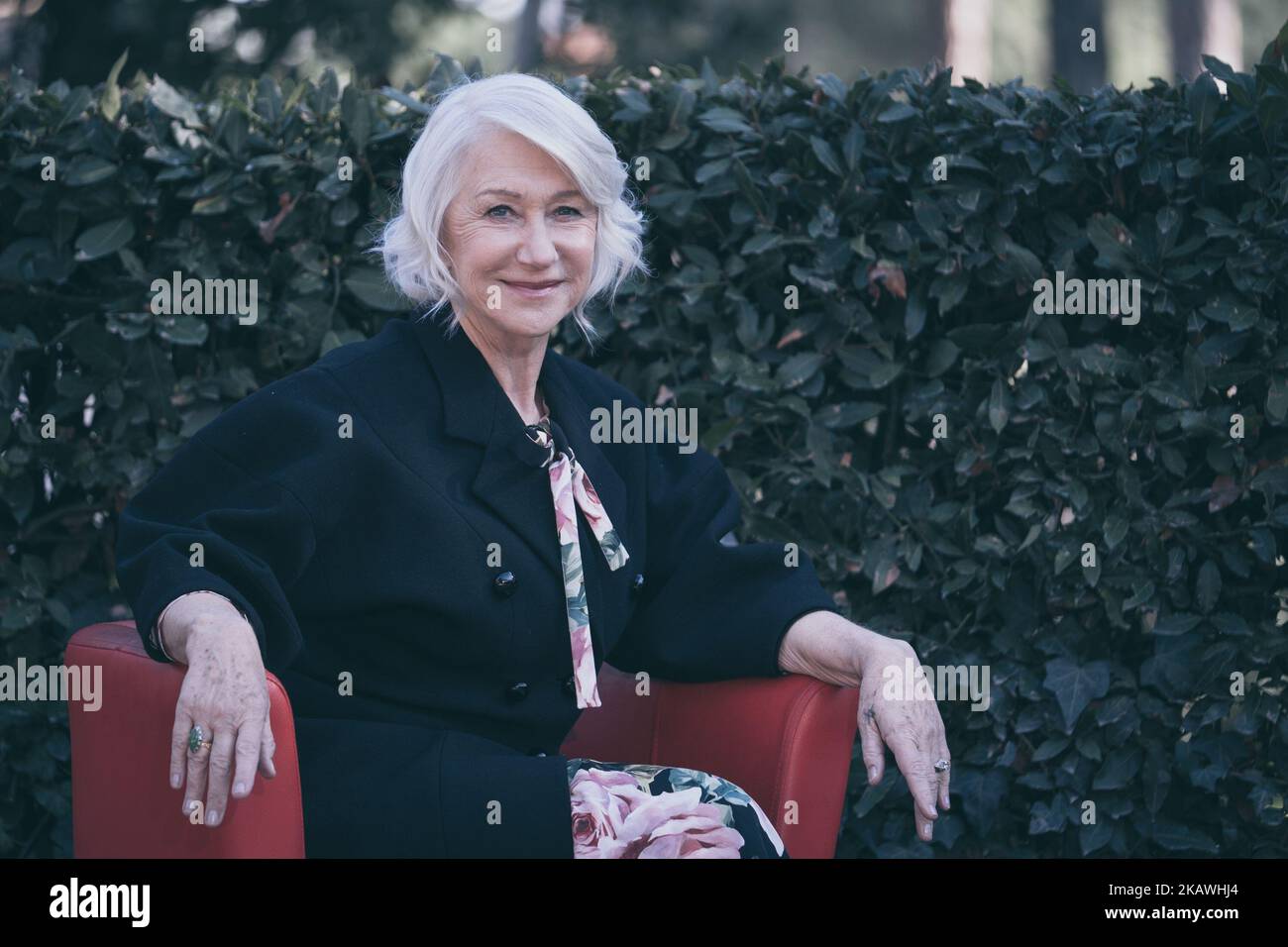 Actress Dame Helen Mirren attends 'La Vedova Winchester' photocall at La Casa Del Cinema on February 13, 2018 in Rome, Italy. (Photo by Luca Carlino/NurPhoto) Stock Photo