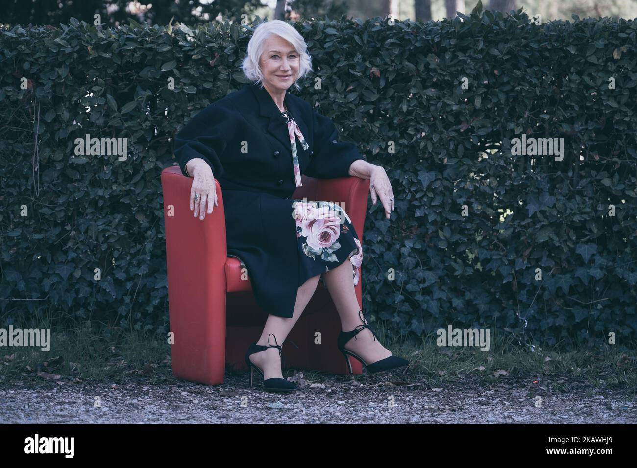 Actress Dame Helen Mirren attends 'La Vedova Winchester' photocall at La Casa Del Cinema on February 13, 2018 in Rome, Italy. (Photo by Luca Carlino/NurPhoto) Stock Photo