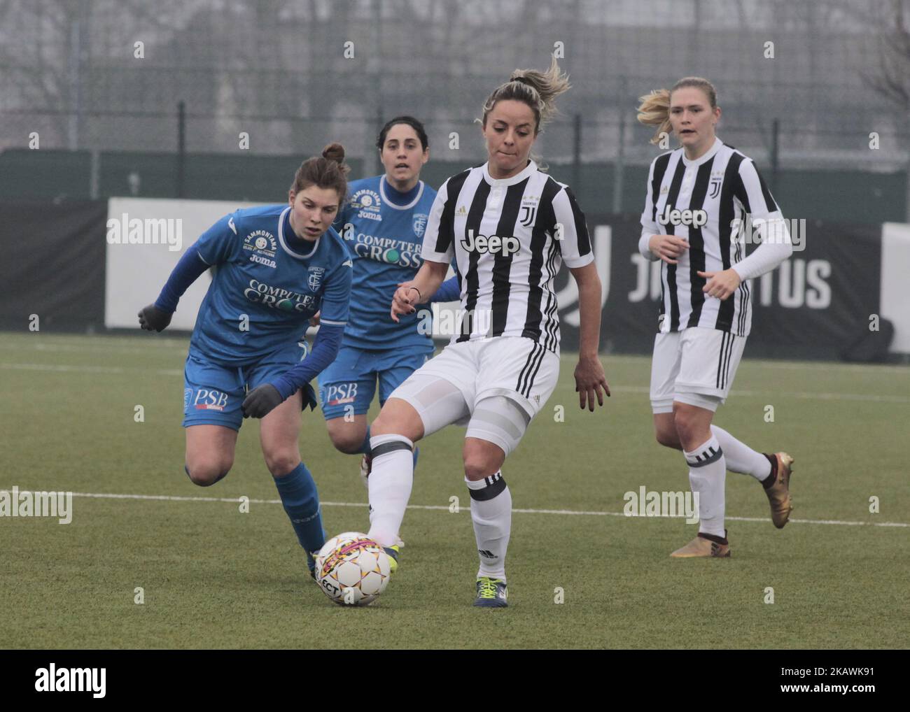 Martina Rosucci during Serie A female match between Juventus Woman v Empoli Ladies in Vinovo- Turin, on February 17, 2018 (Photo by Loris Roselli/NurPhoto). Stock Photo