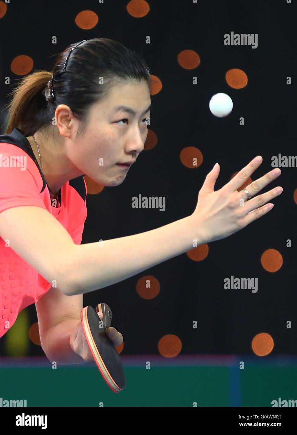 Ning DING of China during 2018 International Table Tennis Federation ...