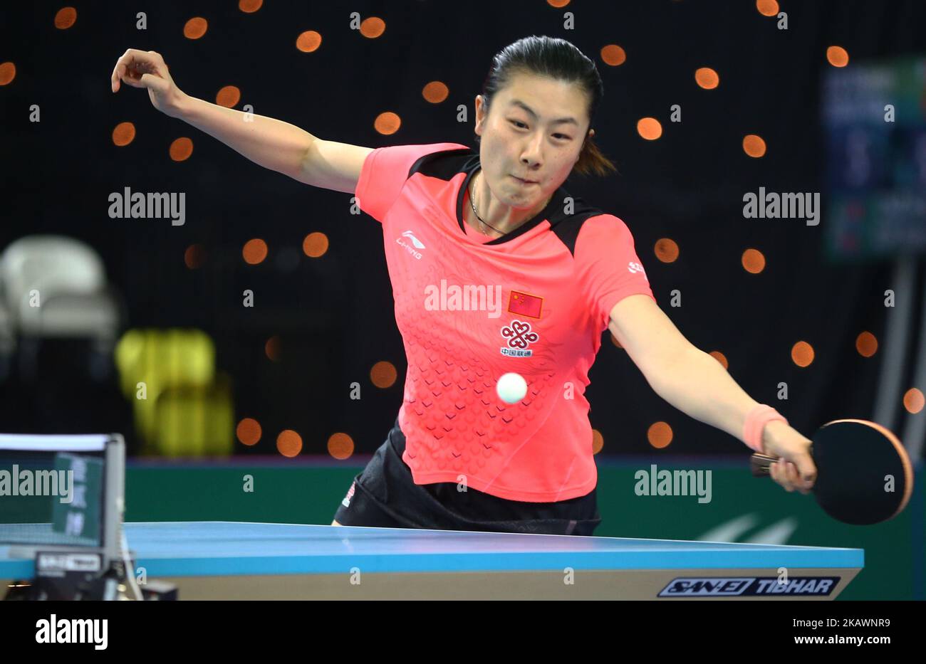 Ning DING of China during 2018 International Table Tennis Federation ...