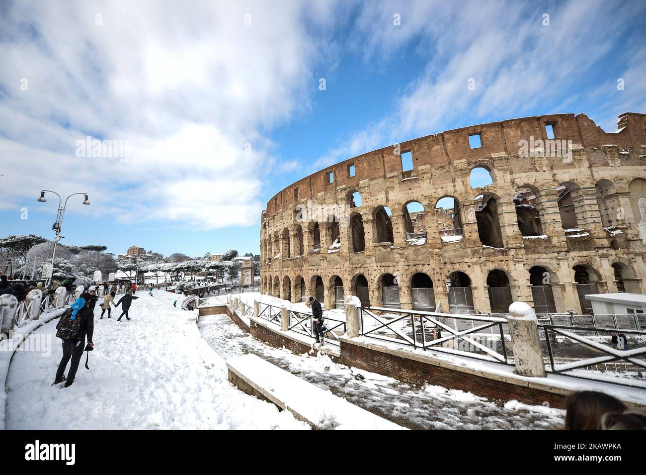 Snowfall in the night in the capital city the snowfall connected to the ...