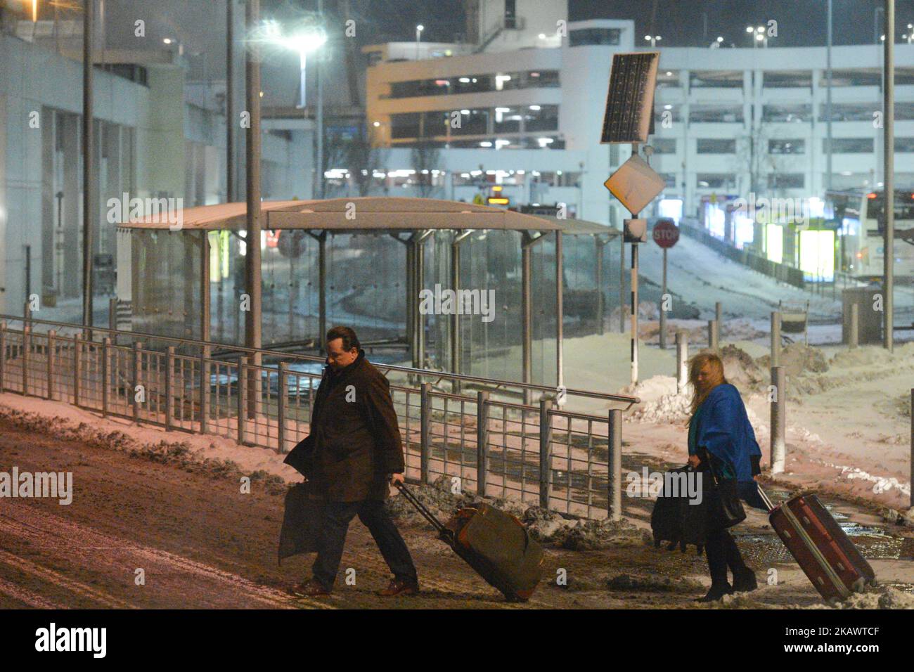 A view of passengers arriving at Dublin's Airport as he 'Beast from the