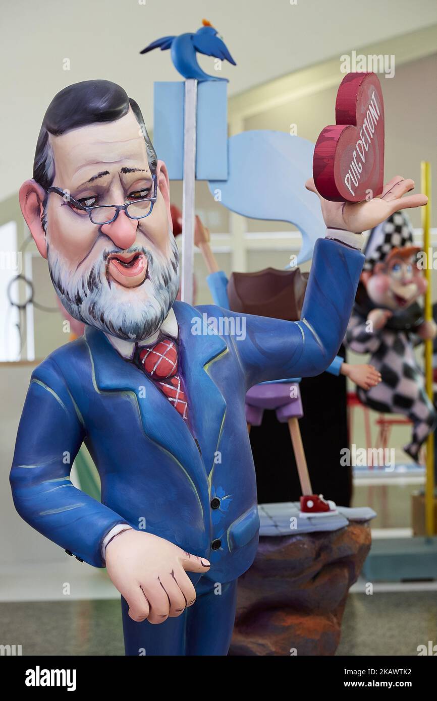 Felipe Puppet A 'ninot' (puppet) depicting Spanish Prime Minister Mariano Rajoy is ...