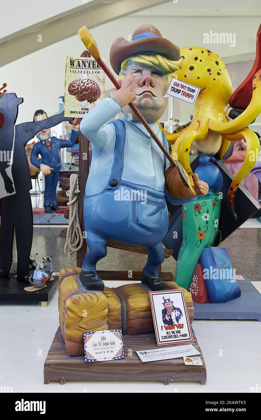 Felipe Puppet A 'ninot' (puppet) depicting United States President Donald Trump is ...
