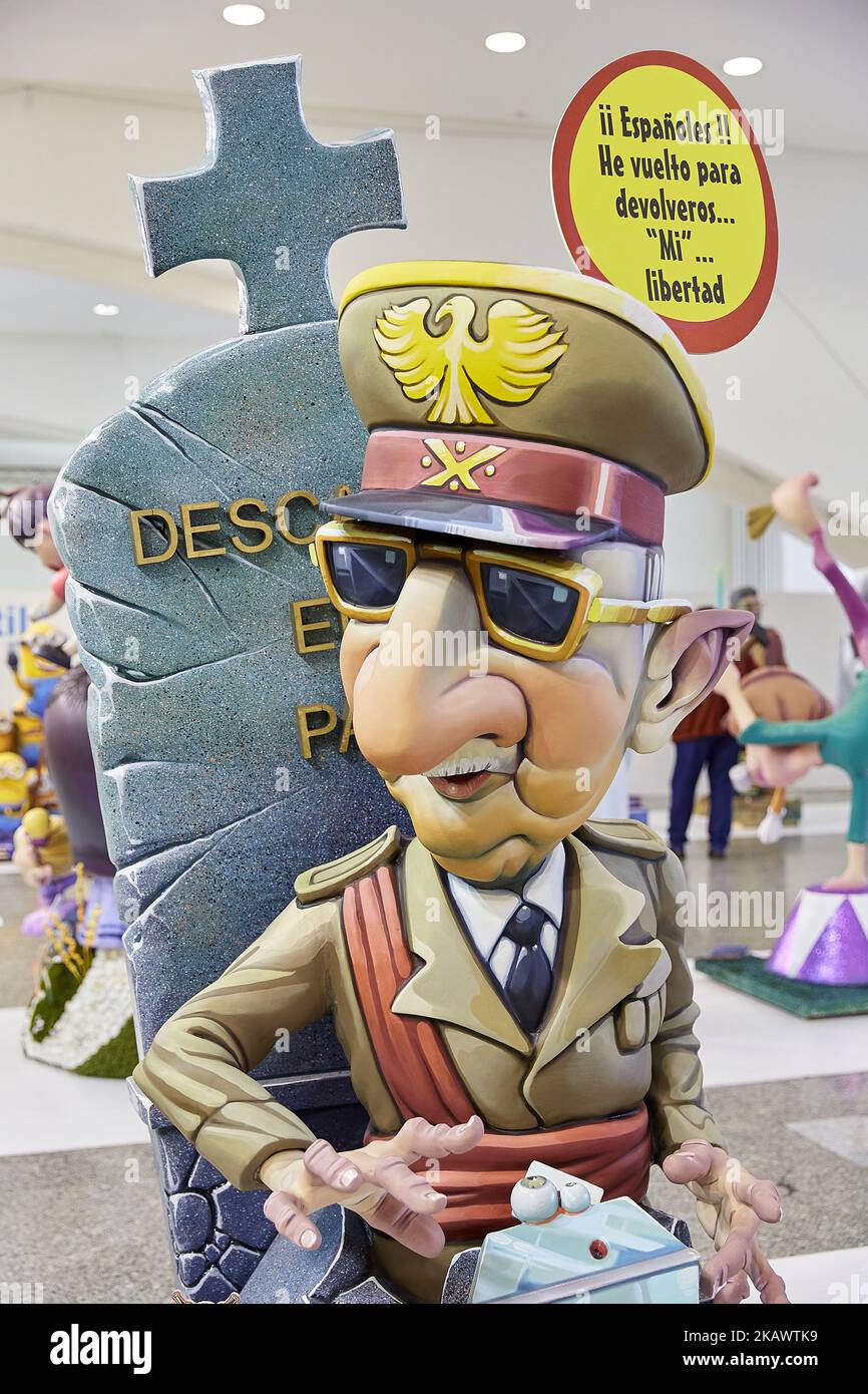 Felipe Puppet A 'ninot' (puppet) depicting Spanish dictator Francisco Franco is ...