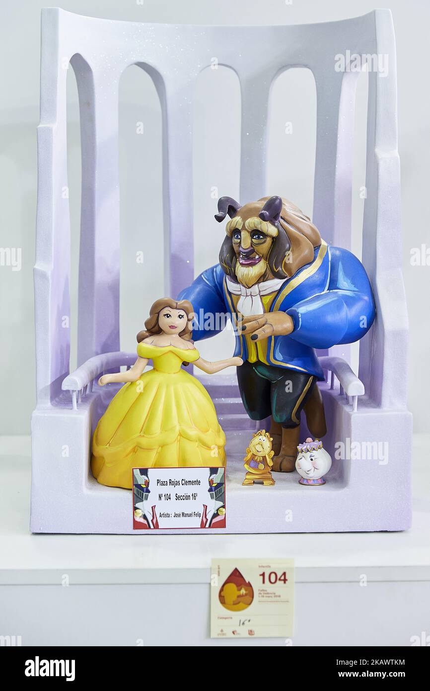 Felipe Puppet 'Ninots' (puppets) depicting Beauty and the Beast characters is ...