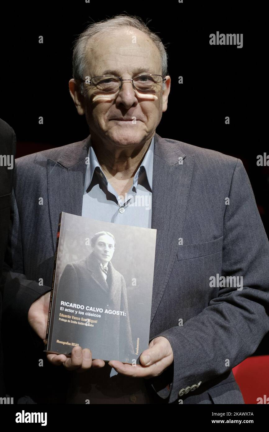 The actor Emilio Gutierrez Caba during the presentation of the book Ricardo Calvo Agosti: The actor and the classics in Madrid, Spain on March 5, 2018. (Photo by Oscar Gonzalez/NurPhoto) Stock Photo
