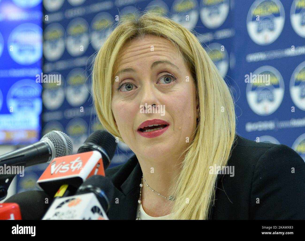 Meloni Fratelli d'Italia during conference postelection 2018