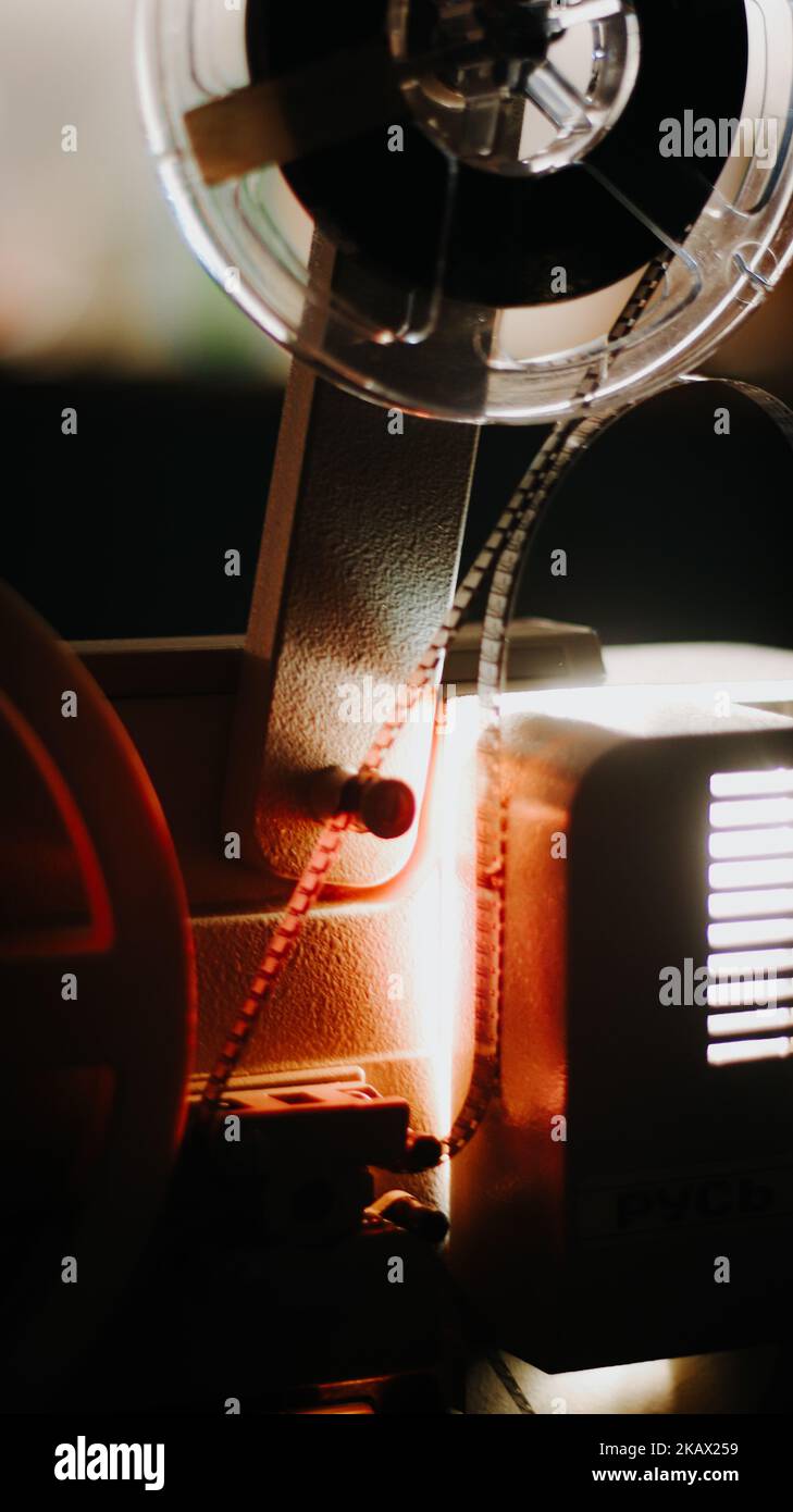 Closeup retro 8mm film projector hi-res stock photography and images ...