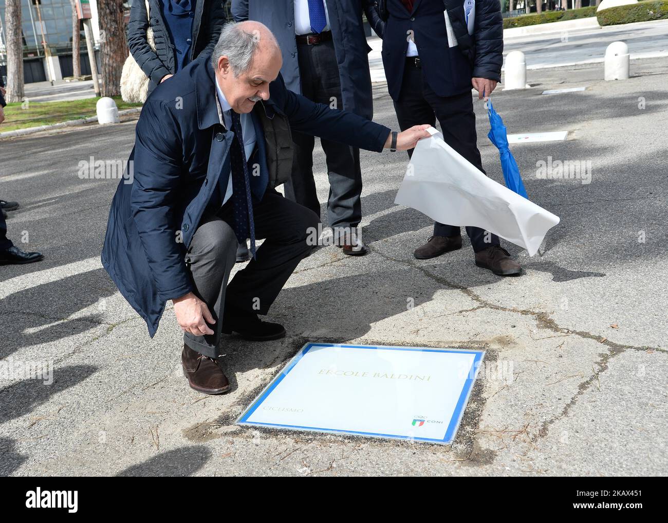 The ceremony Walk of Fame in Rome, Italy, on 12 March 2018. The Walk of
