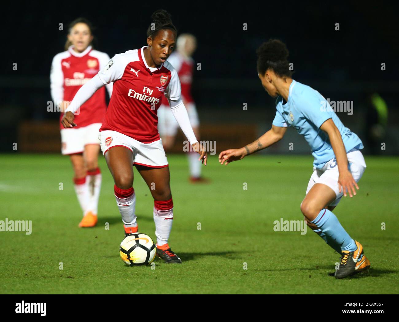 Danielle Carter of Arsenal during The FA WSL Continental Tyres Cup Final match between Arsenal against Manchester City Women at Adams Park stadium, Wycombe England on 14 March 2018 (Photo by Kieran Galvin/NurPhoto) Stock Photo