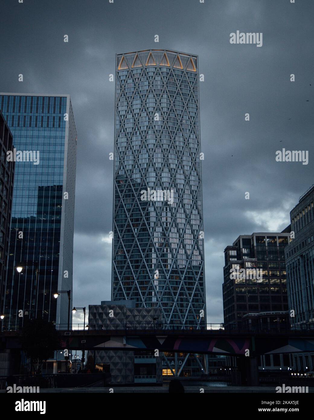 The modern high-rise buildings in a city on a gloomy day Stock Photo ...