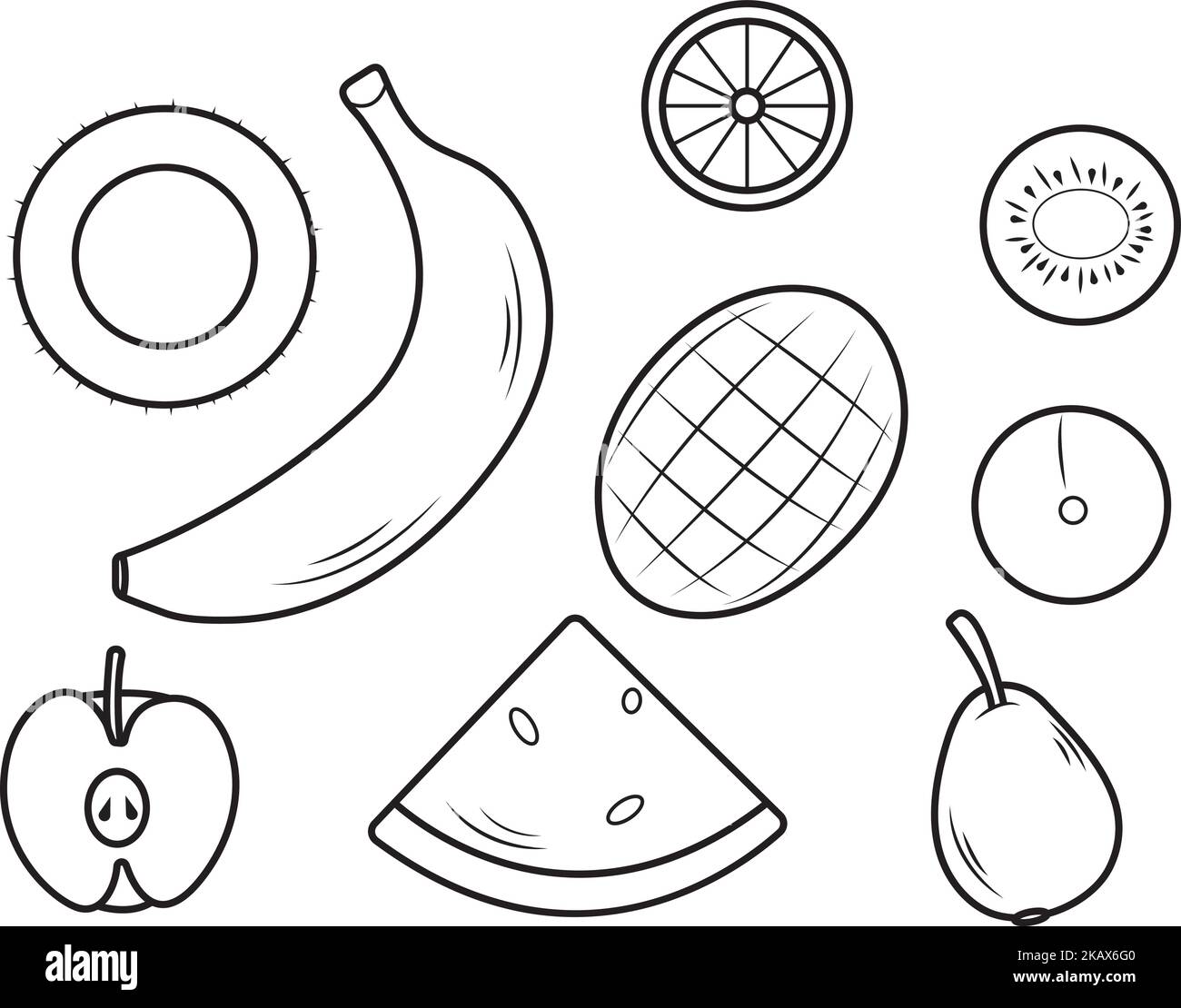 A vector illustration of a set of fruits Stock Vector Image & Art - Alamy