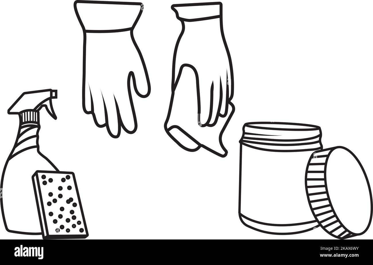 A vector illustration of cleaning tools Stock Vector Image & Art Alamy