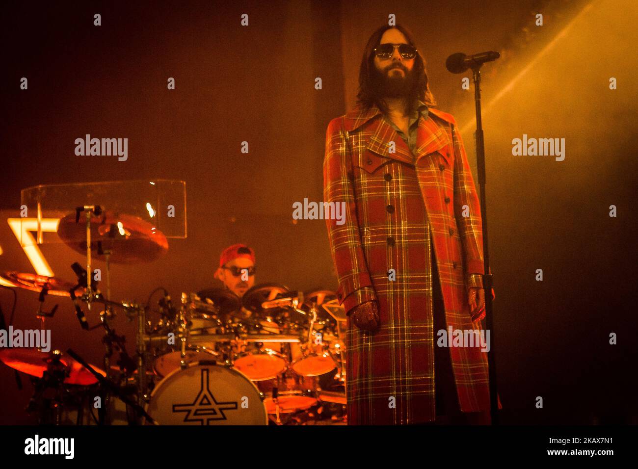 Jared Leto of the american rock band Thirty Seconds To Mars performing live at Unipol Arena in Bologna, Italy on March 17, 2018. (Photo by Roberto Finizio/NurPhoto) Stock Photo