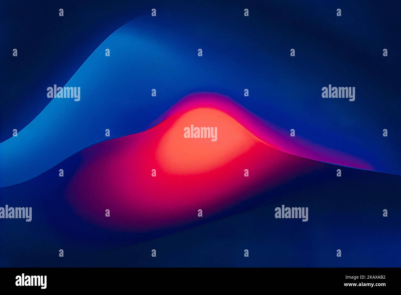 A digital render of an abstract glowing red blue background for ...
