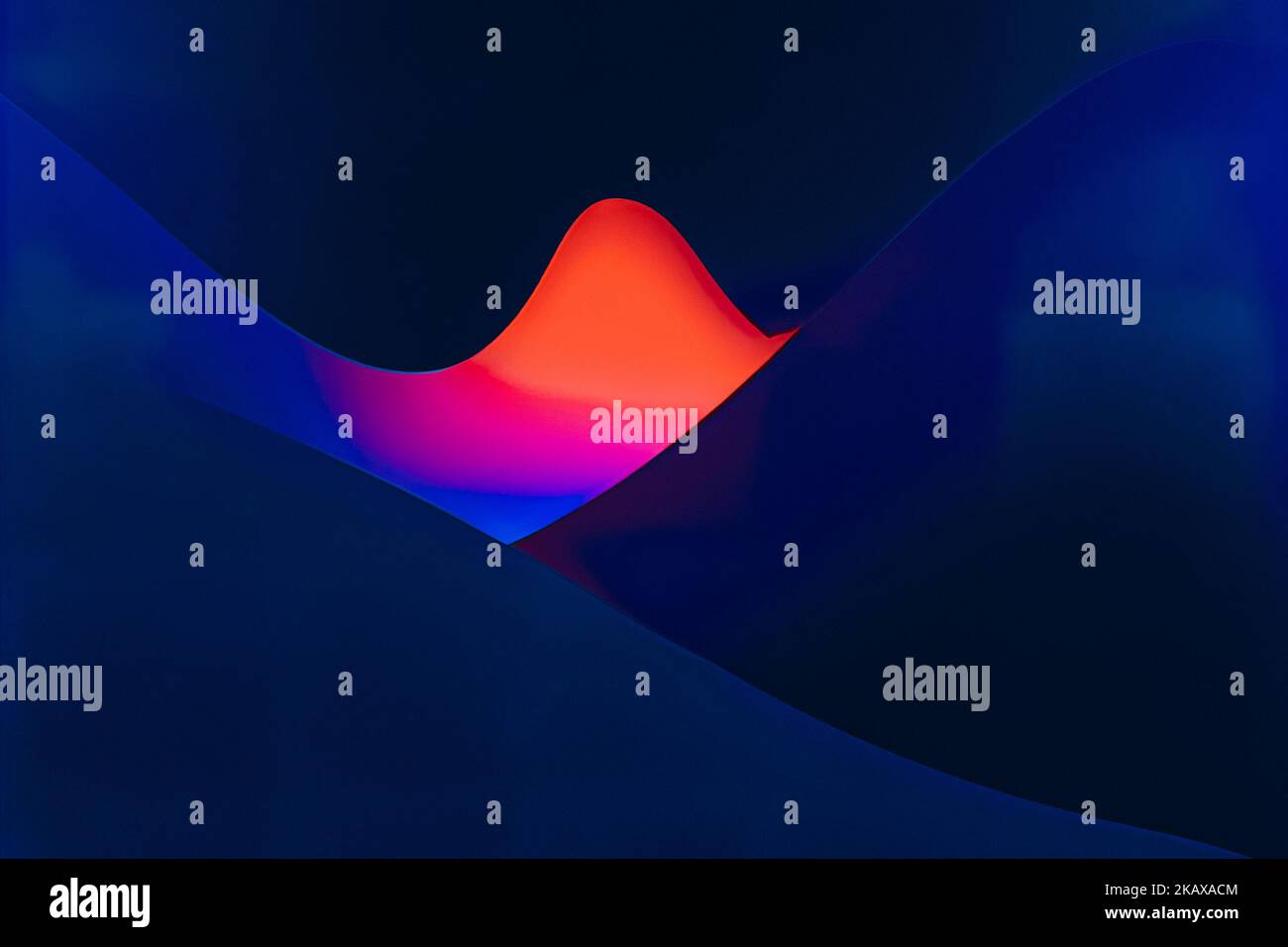 A digital render of an abstract glowing red blue background for ...