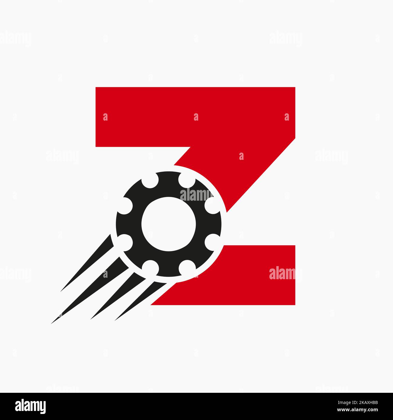 Letter Z Gear Cogwheel Logo. Automotive Industrial Icon, Gear Logo, Car