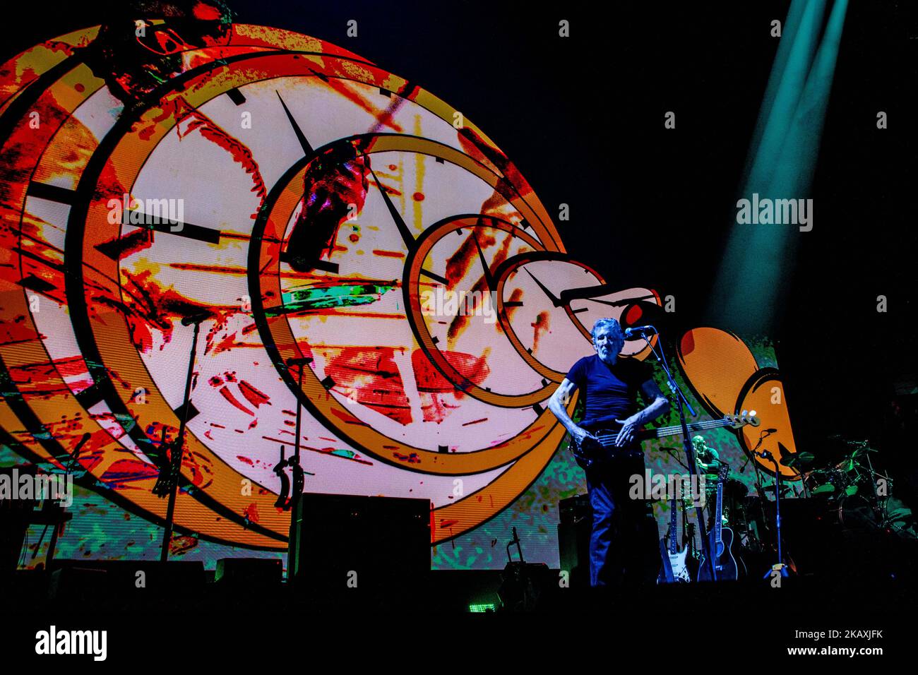 Music legend Roger Waters performs live at Mediolanum Forum in Milano, on April 17, 2018 (Photo by Mairo Cinquetti/NurPhoto) Stock Photo