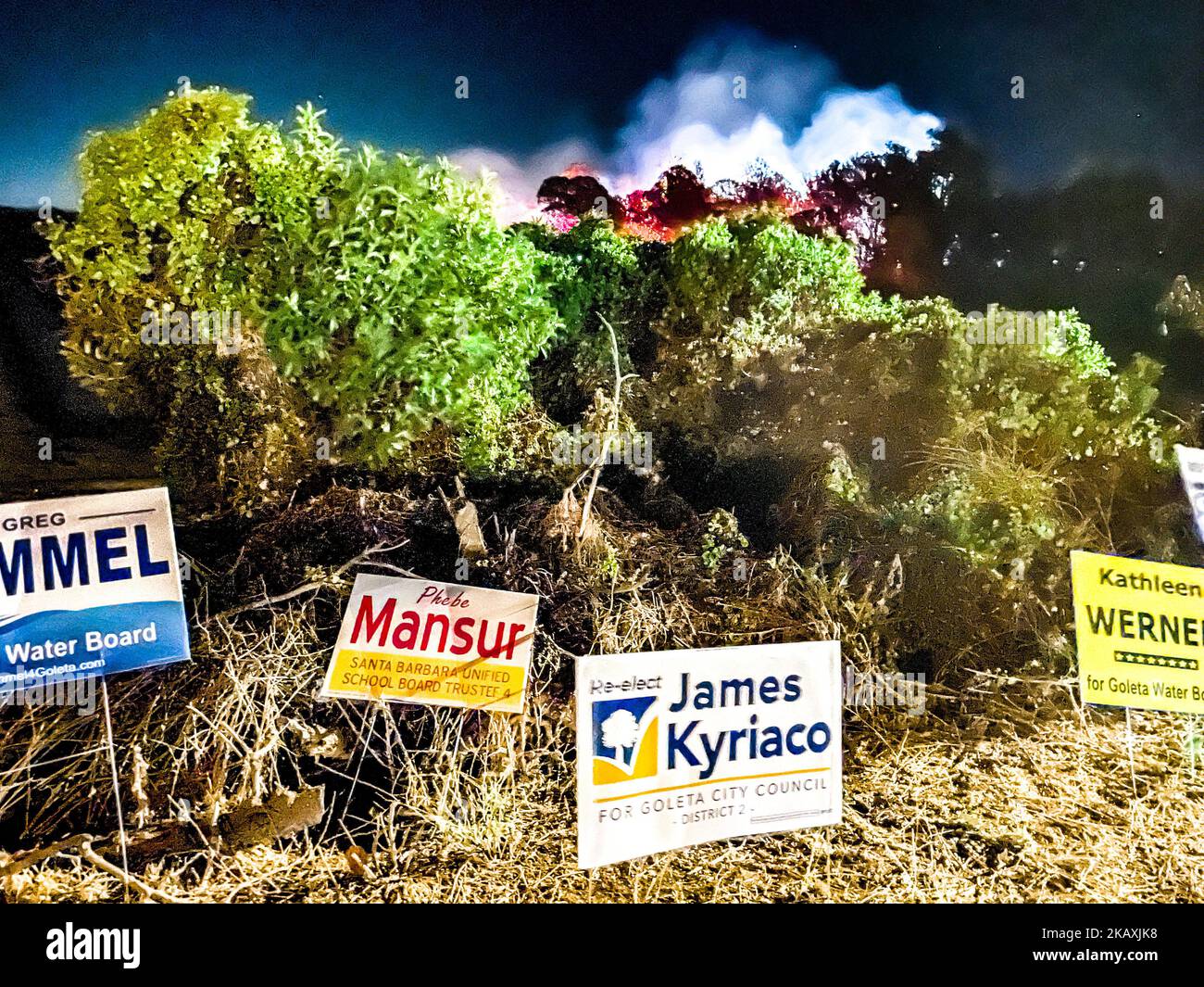 Goleta, California, U.S.A. 3rd Nov, 2022. A fire broke out around