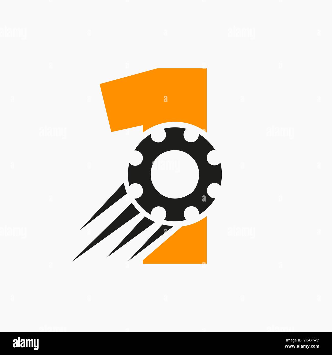 Letter 1 Gear Cogwheel Logo. Automotive Industrial Icon, Gear Logo, Car ...