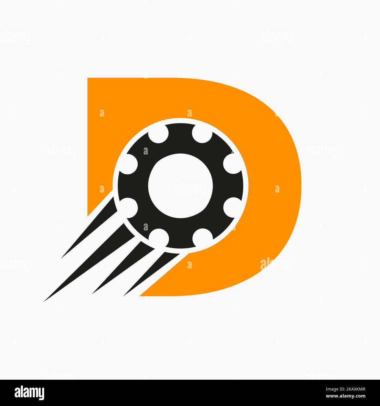 Letter D Gear Cogwheel Logo. Automotive Industrial Icon, Gear Logo, Car