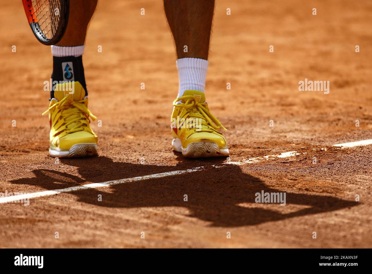 Kei Nishikori from Japan Nike shoes during the Barcelona Open Banc Sabadell 66 Trofeo Conde de Godo at Reial Club Tenis Barcelona 24 of April of 2018 in Barcelona. (Photo by