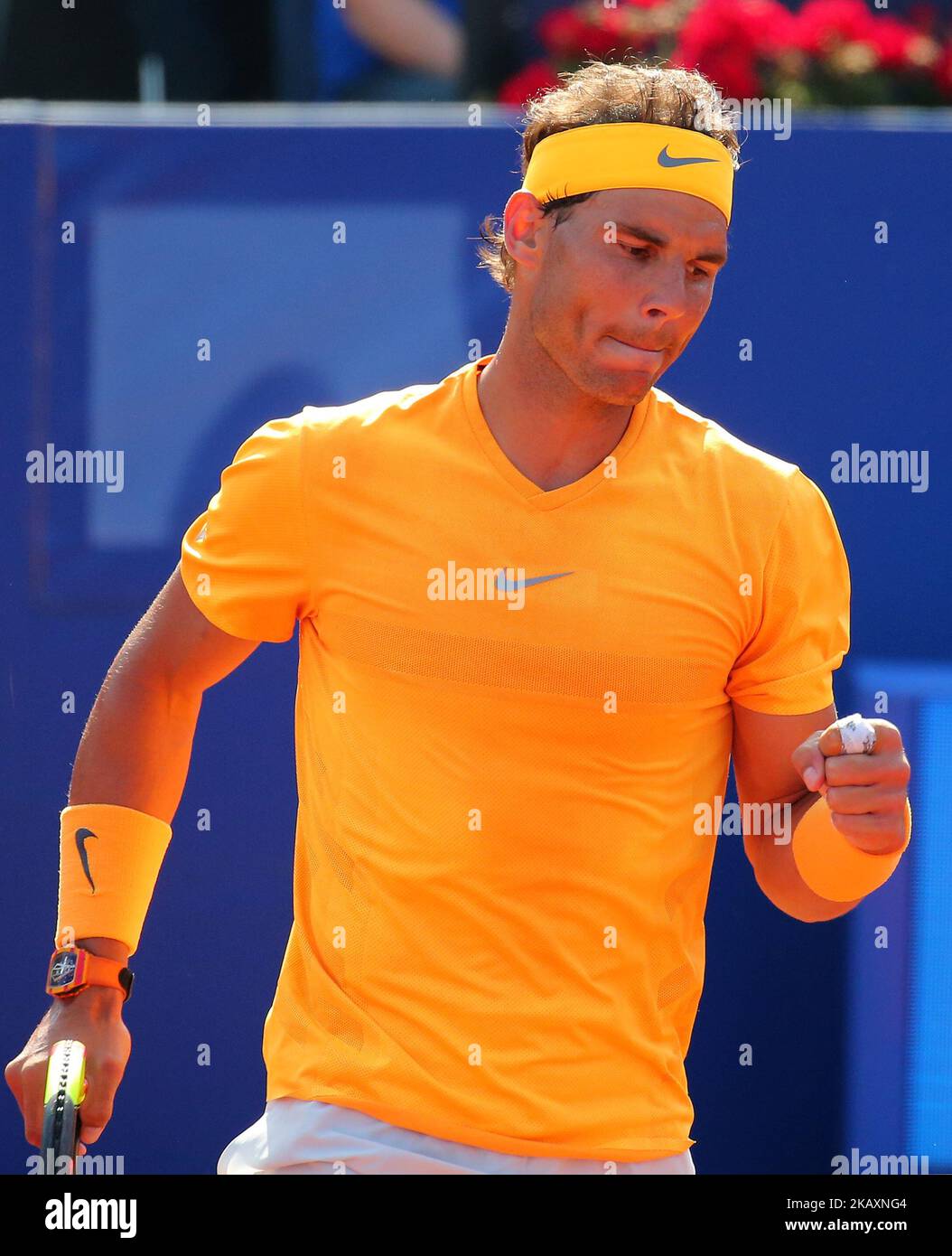 Rafa Nadal during the match between Guillermo Garcia Lopez during the Barcelona Open Banc Sabadell, on 26th April 2018 in Barcelona, Spain. -- (Photo by Urbanandsport/NurPhoto) Stock Photo