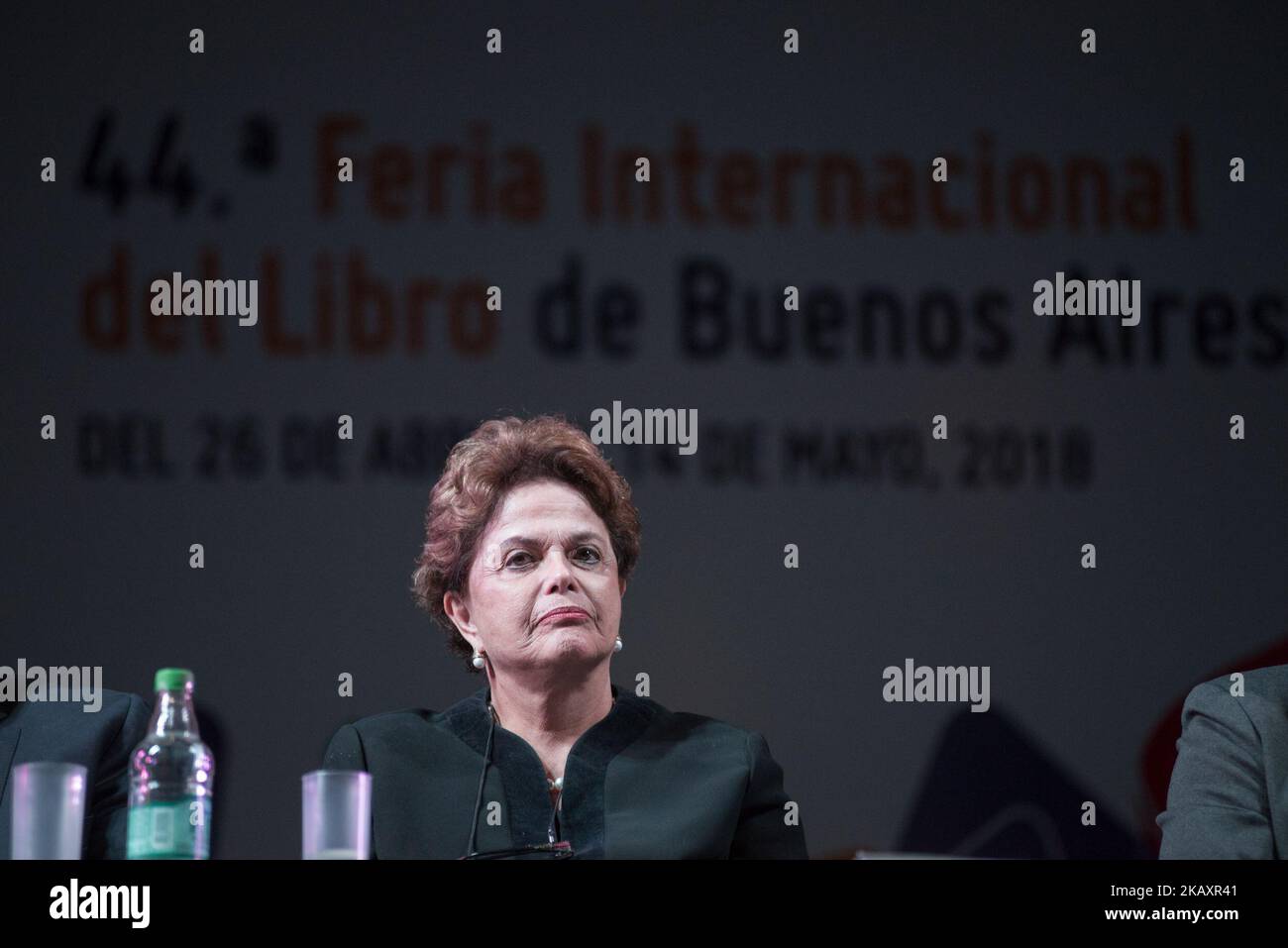Dilma Rousseff during the Presentation of the book 'The truth will win' by Lula da Silva, with the presence of Dilma Rousseff, Ernesto Samper and Cuauhtémoc Cárdenas and other characters of international politics and Argentina, in Buenos Aires, Argentina, on May 1, 2018. (Photo by Manuel Cortina/NurPhoto) Stock Photo