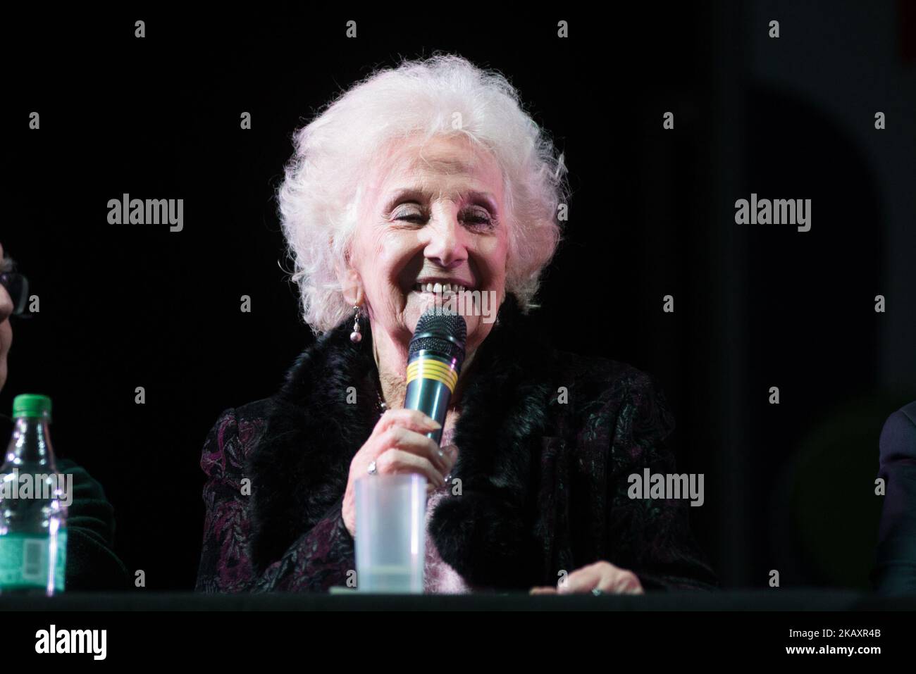 Estela de Carloto during the Presentation of the book 'The truth will win' by Lula da Silva, with the presence of Dilma Rousseff, Ernesto Samper and Cuauhtémoc Cárdenas and other characters of international politics and Argentina, in Buenos Aires, Argentina, on May 1, 2018. (Photo by Manuel Cortina/NurPhoto) Stock Photo